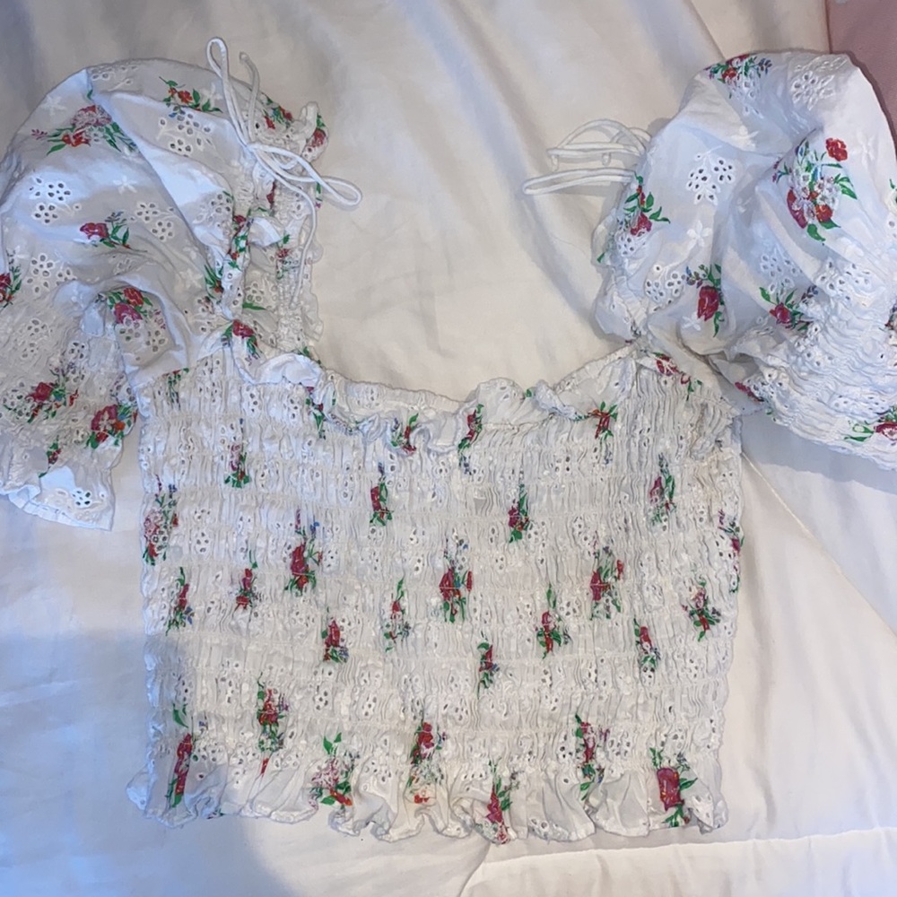 For love & lemons floral crop top